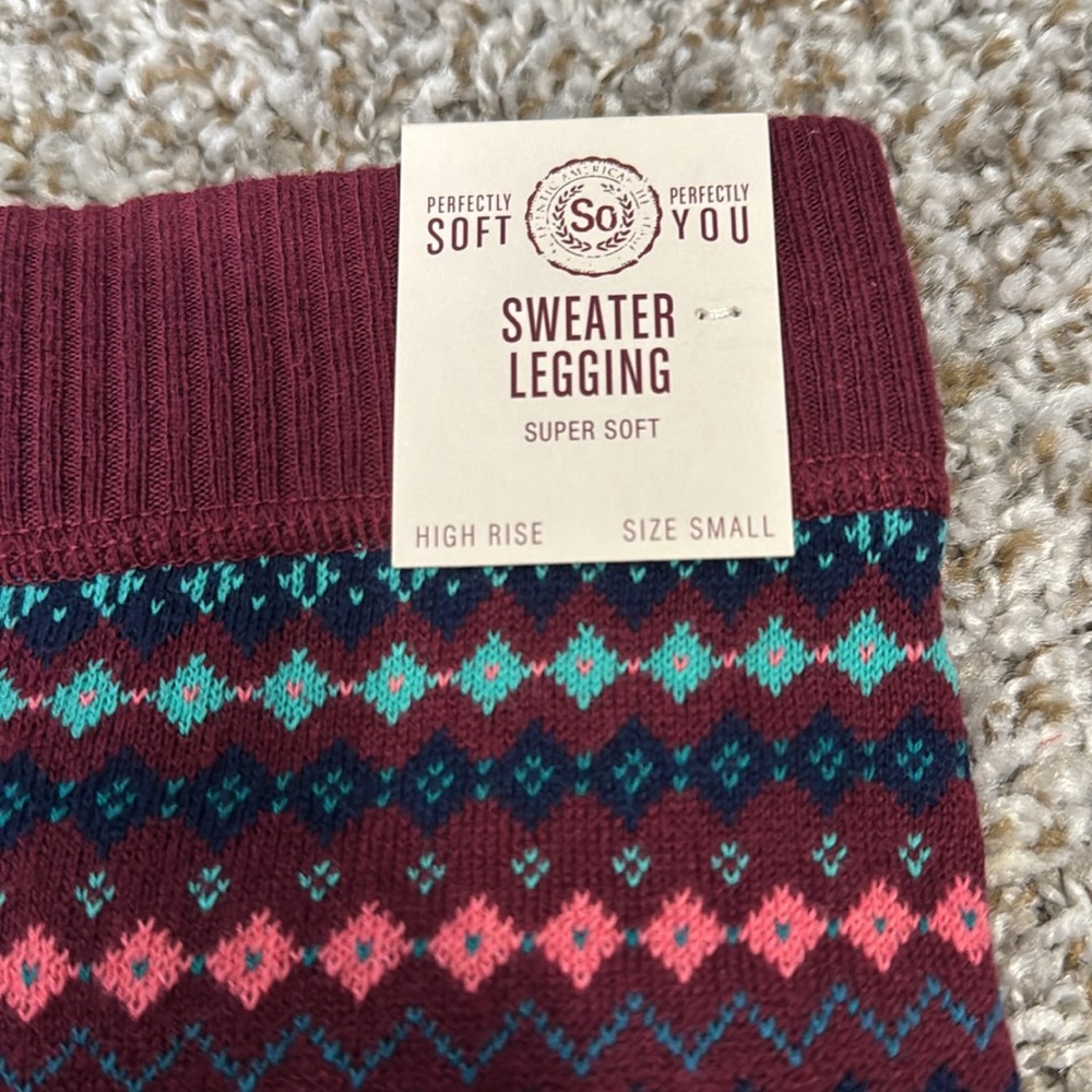 Kohl’s Sweater leggings. NWT